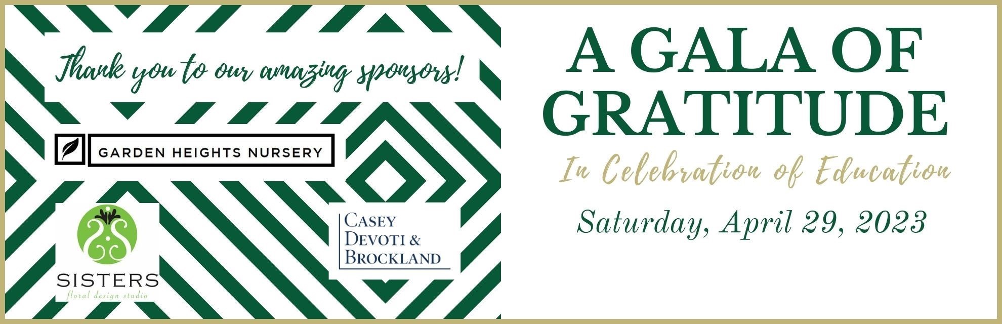 Gala of Gratitude with sponsor information